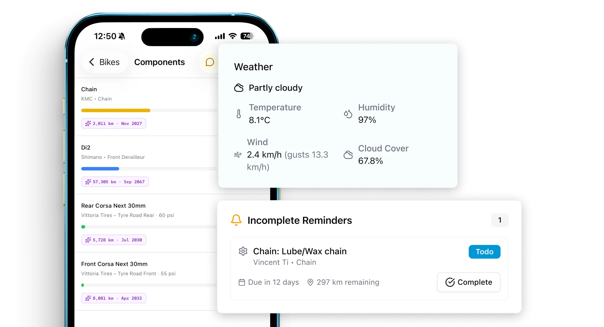 Bike overview & activity summary
